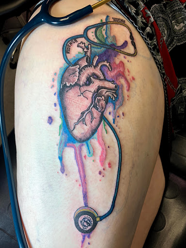Explore birth tattoo ideas, creative tattoo ideas in Hudson Falls, available at ALTERED ADDICTION TATTOOS
