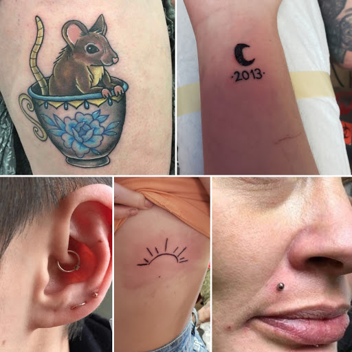 Explore dog tags tattoo ideas, creative tattoo ideas in Elko, available at Custom Tattoos and Body Piercing Studio