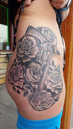 Explore atlas tattoo ideas, creative tattoo ideas in Roscoe, available at Elevated Ink Tattoo