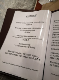 Restaurant français Winstub du Manoir à Barr (la carte)
