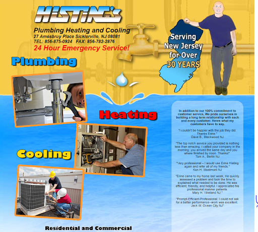 Histings Plumbing Heating & AC in Sicklerville, New Jersey
