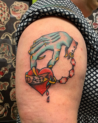 Explore circle tattoo cover up ideas, creative tattoo ideas in Gloucester City, available at 12 oz. Studios Tattoos and Piercing Brooklawn