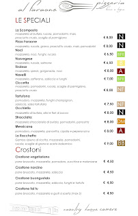 Al Faraone Pizzeria Country House B&B à Poggio Picenze menu
