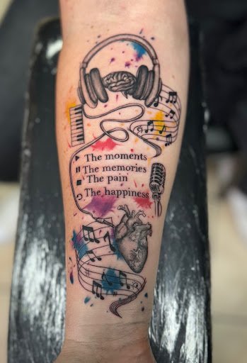 Explore love heart tattoo ideas, creative tattoo ideas in Houston, available at 333 Tattoo Studio HTX