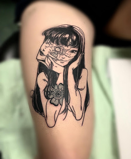 Explore frankenstein tattoo ideas, creative tattoo ideas in Roanoke, available at Saint Cecilias Art Studio