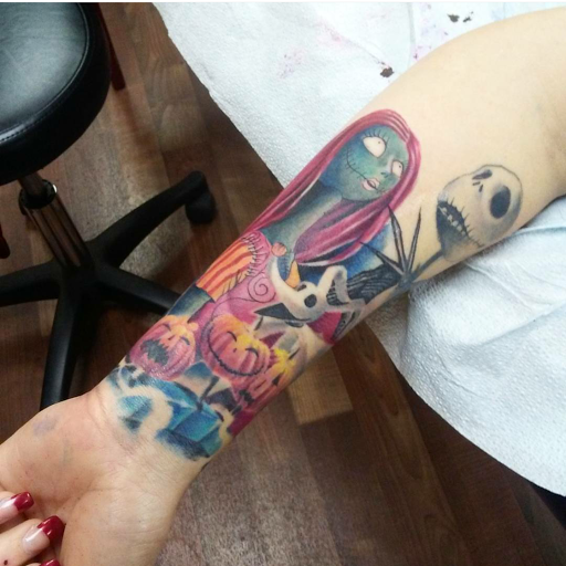 Explore tattoo sleeve filler ideas for a man, creative tattoo ideas in Stockton, available at THE PIRATES LOUNGE TATTOO PARLOR