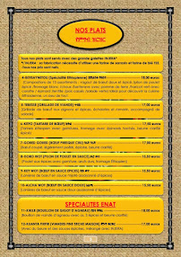 Menu du Restaurant Enat à Paris