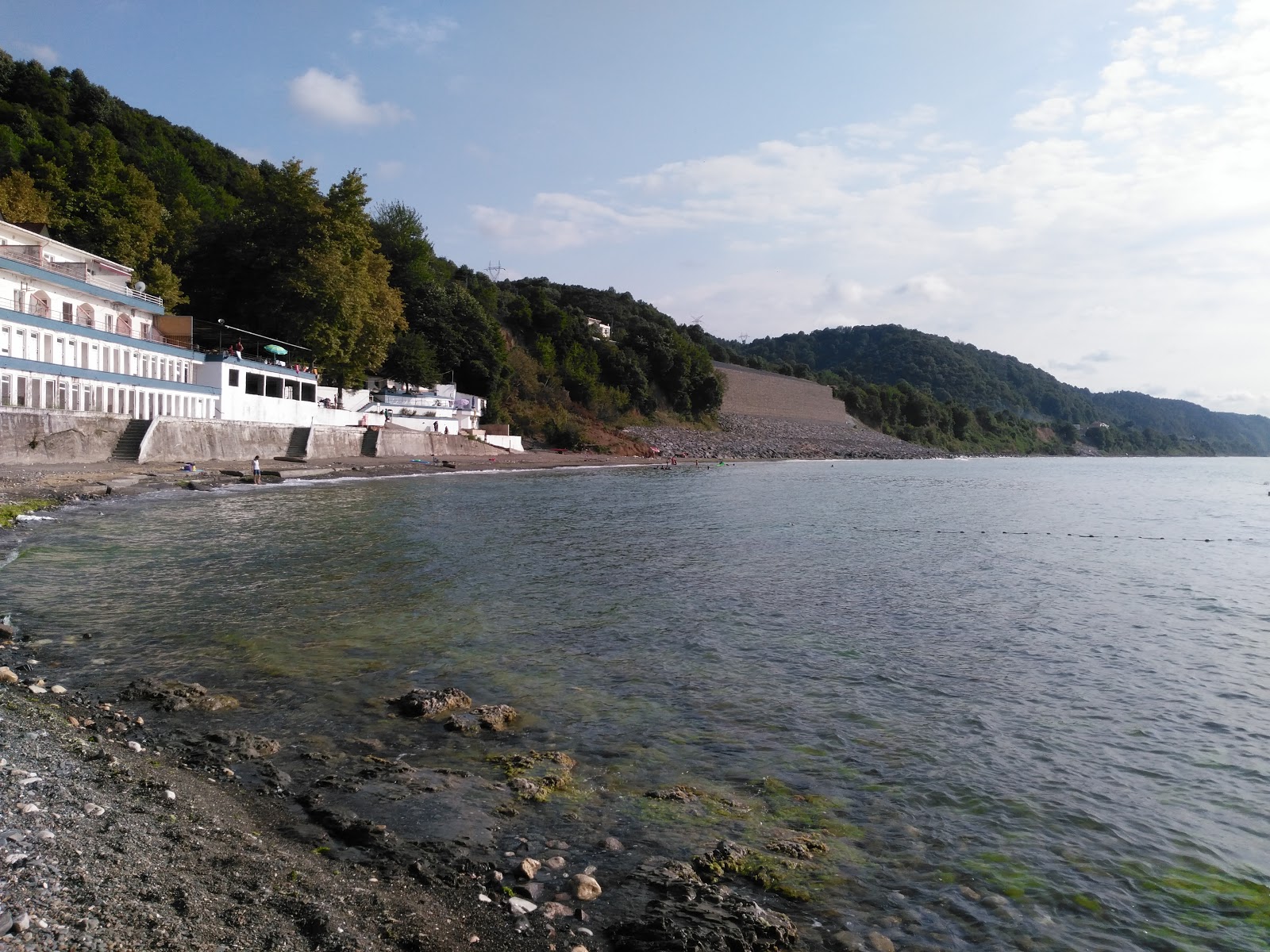 Foto av Alapli Plaj med turkos rent vatten yta