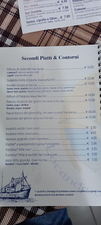 Menu du La Locanda del Pescatore à Villafranca Tirrena