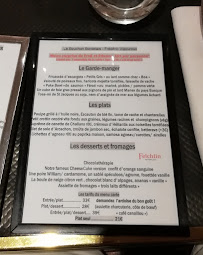 Restaurant Le Bouchon Bordelais à Bordeaux (le menu)