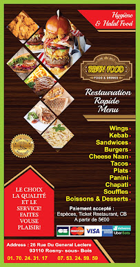 Restaurant Restaurant RBAN FOOD à Rosny-sous-Bois (le menu)