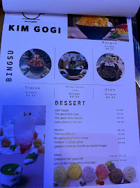 Restaurant coréen Kimgogi à Paris (la carte)