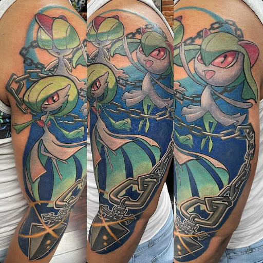 Explore family sleeve tattoo ideas for males, creative tattoo ideas in Dubuque, available at The Crows Nest