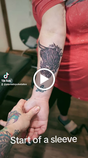 Explore day of the dead tattoo ideas, creative tattoo ideas in Cornelia, available at Prismatic Pulse Tattoo