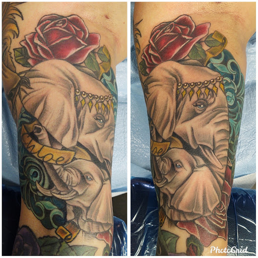 Explore pec tattoo ideas, creative tattoo ideas in Brighton, available at Valkyrie Tattoos