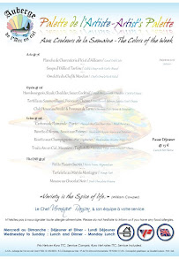 Restaurant Auberge de l'Arc en Ciel à Fauquembergues - menu / carte