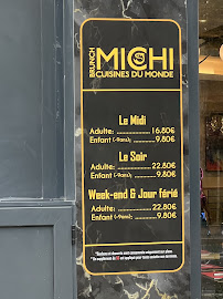 Menu / carte de Michi à Massy