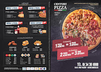 Menu / carte de Century Pizza à Sarcelles