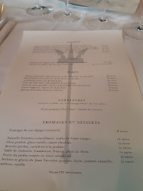 Carte du Restaurant La Fontaine Gaillon à Paris