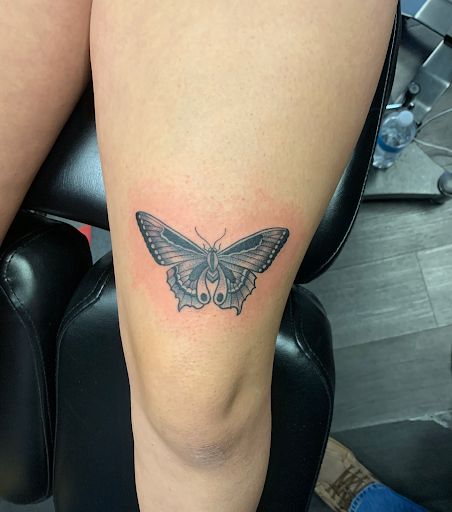 Explore crime scene tattoo ideas, creative tattoo ideas in Silver City, available at Independent Ink Tattoo