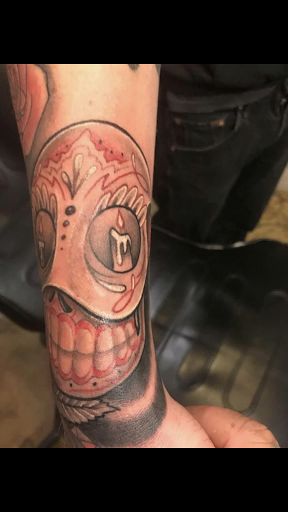 Explore thigh tattoo idea, creative tattoo ideas in San Marcos, available at Locally Famous Tattoo