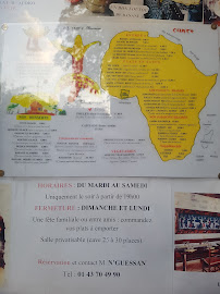 A La Banane Ivoirienne à Paris carte