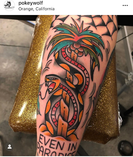 Explore white tattoo ideas, creative tattoo ideas in Orange, available at Black Palm Tattoo