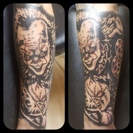 Explore archangel gabriel tattoo ideas, creative tattoo ideas in Dallas, available at Black Anchor Studios