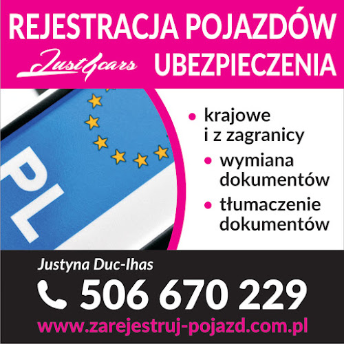 Just4Cars Justyna Duc-Ihas REJESTRACJA POJAZDÓW UBEZPIECZENIA - Cieszyn