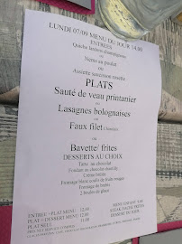 Carte du Restaurant De La Gare à Salies-de-Béarn