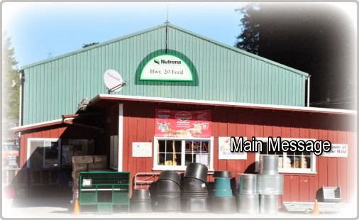 Highway 20 Feed, 31800 State Hwy 20, Fort Bragg, CA 95437, USA, 