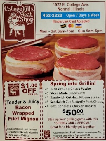 Grocery Store «College Hills Meat Shop», reviews and photos, 1522 E College Ave #1, Normal, IL 61761, USA