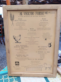 Menu / carte de Ristorante Trattoria Toscana Al Vecchio Forno - Historic Capitano Collection à San Quirico d'Orcia