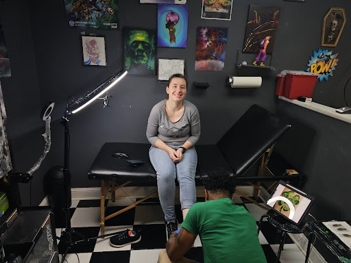 Explore mom of 3 tattoo ideas, creative tattoo ideas in Columbia, available at Black Widow Tattoo