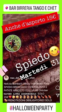 Café et restaurant de grillades Tango e Chet di Tononi Massimo à Calvisano (le menu)