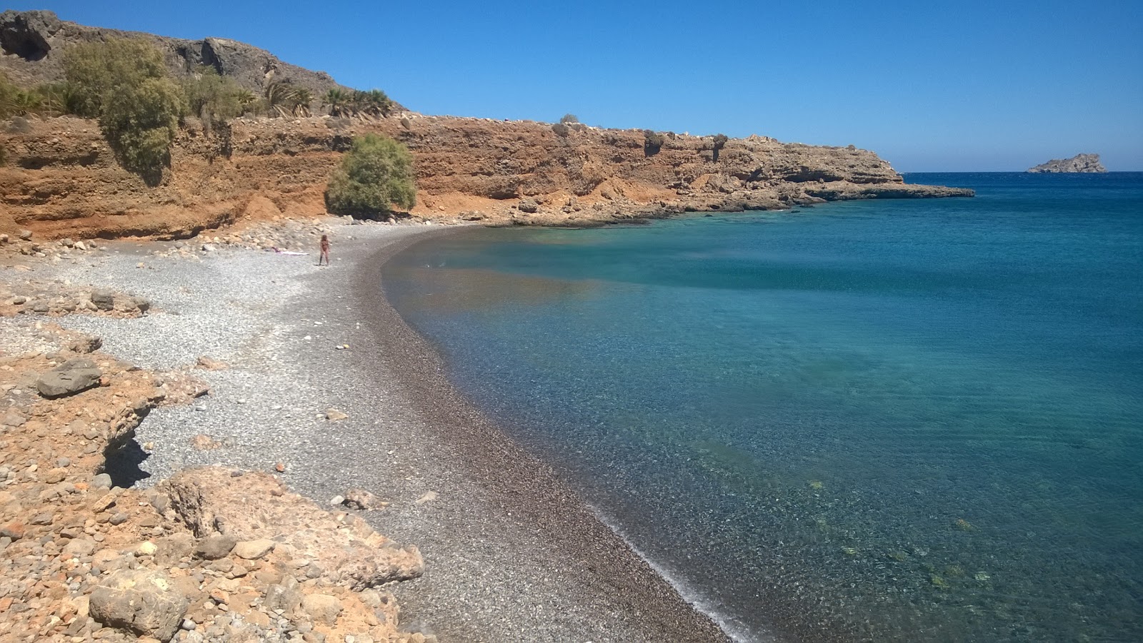 Fotografija Ligia Lakos beach z turkizna čista voda površino