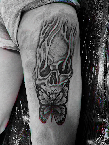 Explore blackout tattoo cover up ideas, creative tattoo ideas in Seymour, available at American Gypsy Tattoo Corp.