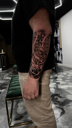 Explore tattoo for boyfriend ideas, creative tattoo ideas in Westwood, available at Dom Astro Tattoo Company