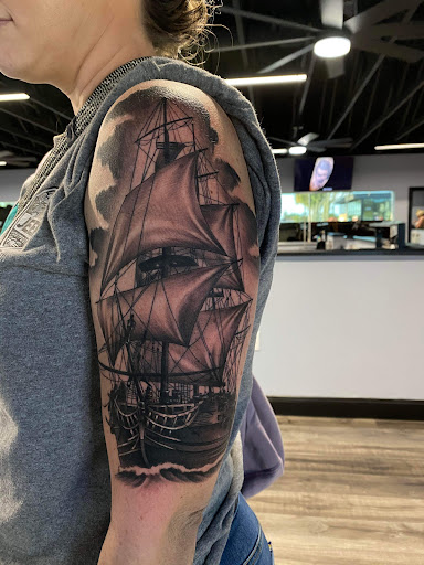 Explore tattoo ideas for guys shoulder, creative tattoo ideas in Winter Haven, available at Aces Ink - Tattoos & Piercings
