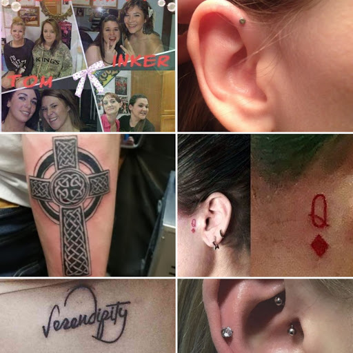 Explore tattoo collage ideas, creative tattoo ideas in Elko, available at Custom Tattoos and Body Piercing Studio