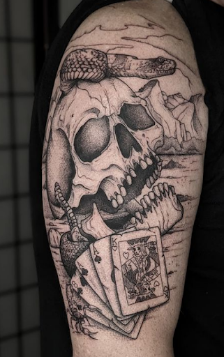 Explore nature tattoo sleeve ideas, creative tattoo ideas in Charlotte, available at Canvas Tattoo & Art Gallery