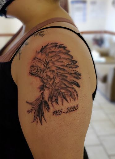 Explore outlaw tattoo ideas, creative tattoo ideas in Stamford, available at KE Tattoo Studio