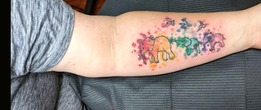 Explore railroad tattoo ideas, creative tattoo ideas in Pittsburg, available at NeonMoon Tattoo