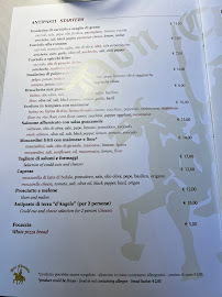 Menu du Don Chisciotte à Rome