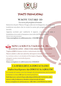 Restaurant de grillades à l'américaine Lowe Restaurant à Palmi (le menu)