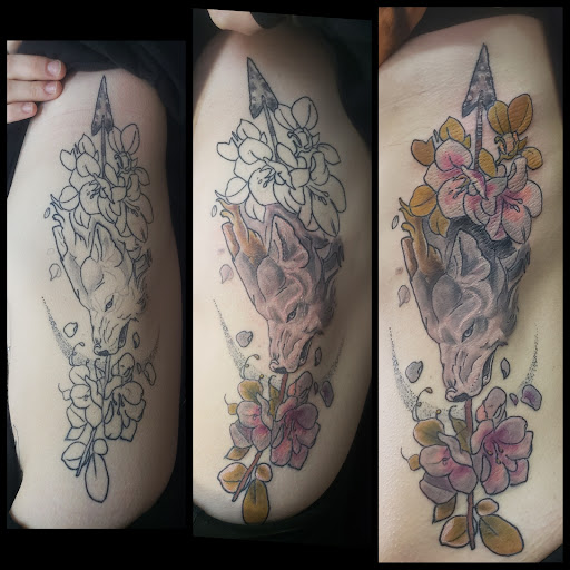 Explore yin yang tattoo ideas, creative tattoo ideas in Vinton, available at Cherry Bomb Tattoo and piercing