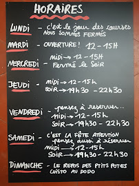 Mariposas à Marseille menu