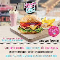 Menu du Happy Days à Bourges