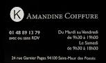 Salon de coiffure AMANDINE COIFFURE 94100 Saint-Maur-des-Fossés