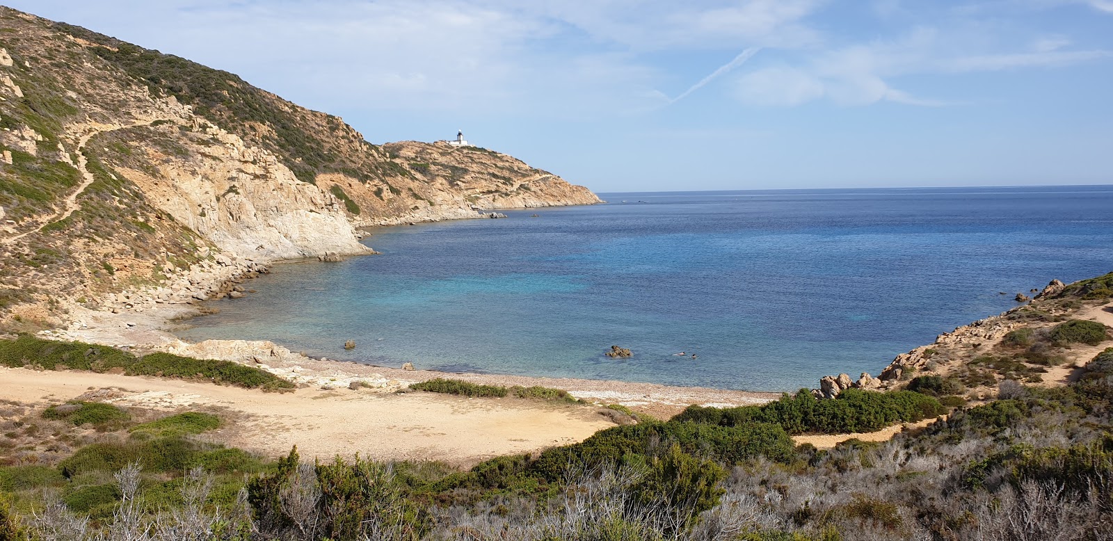 Foto di Oscelluccia beach con una superficie del ciottoli beige
